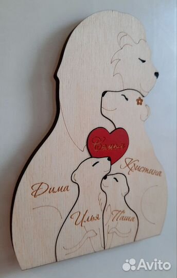 Магнит на холодильник Семья Неразлучников