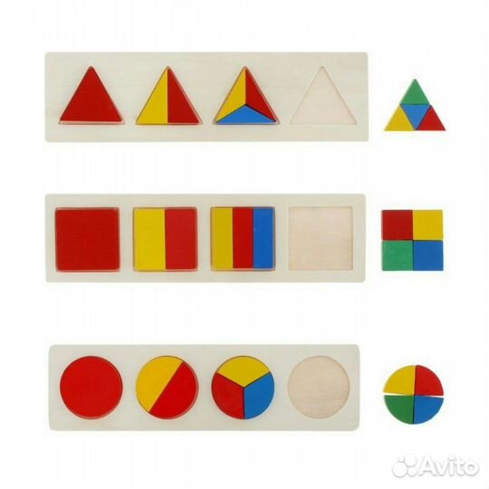 Деревянные игрушки по методике Монтессори