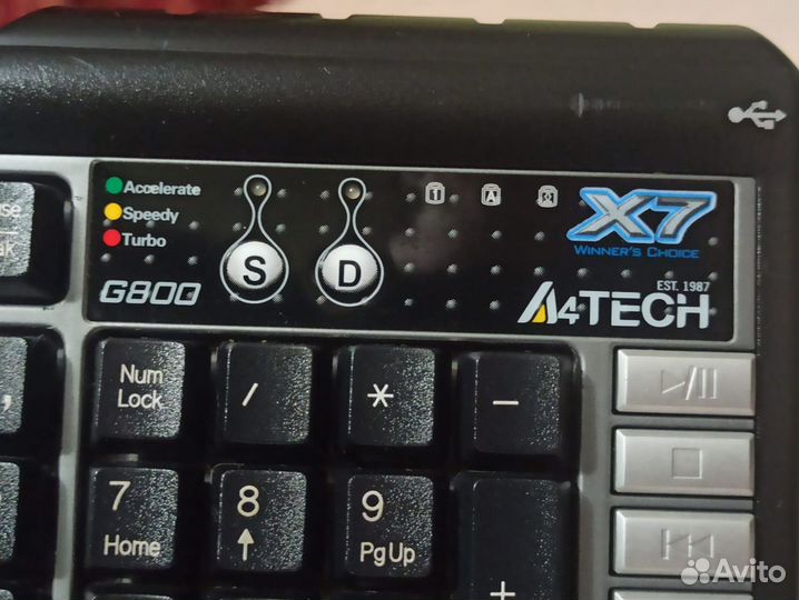 Игровая клавиатура игровая/мультимедиа A4Tech G800