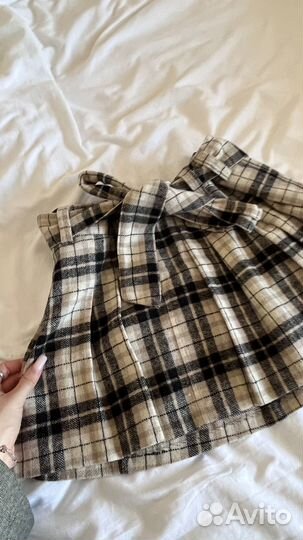 Юбка шерсть 100% vintage в клетку