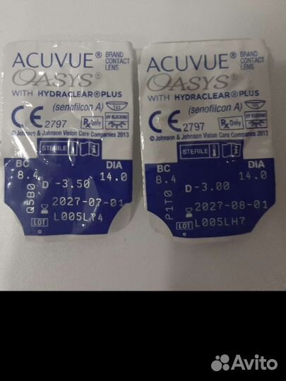 Линзы контактные acuvue oasys