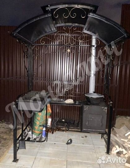Мангал с крышей