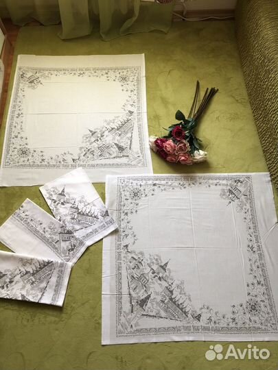 Платок на голову белые