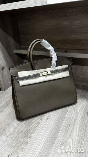 Сумка Hermes birkin 35 золото Натуральная кожа