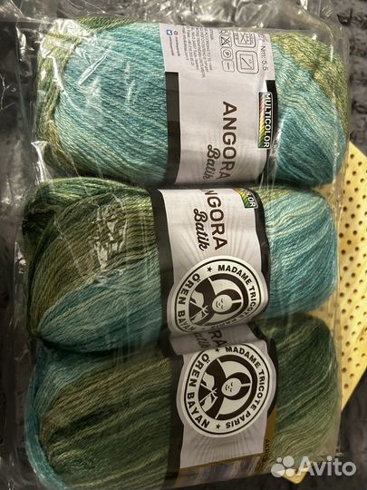 Пряжа Madame Tricote Angora batik+ спицы