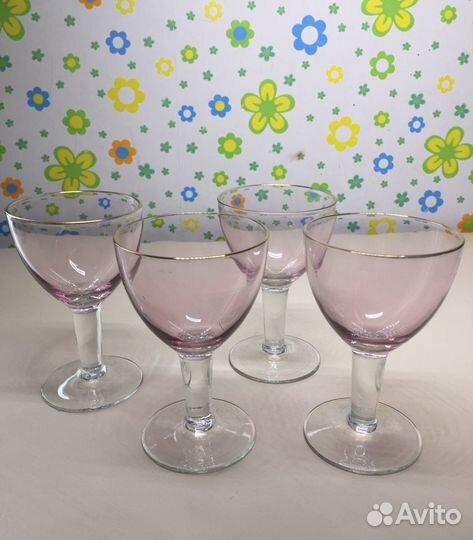 Рюмки СССР Цветное стекло