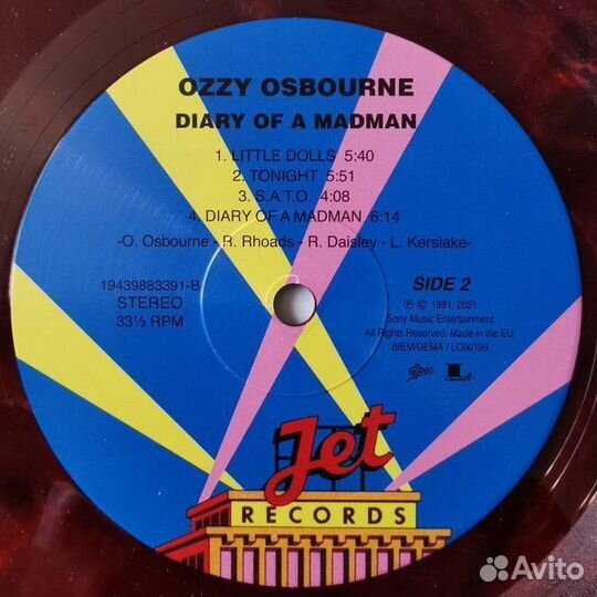 Винил Ozzy Osbourne – Diary Of A Madman LP Red/Bla