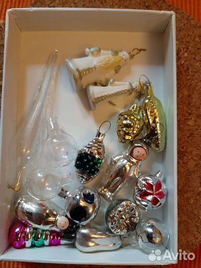 Елочные игрушки СССР на мини елку