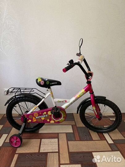 Детский велосипед бу 16 для девочки