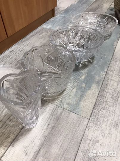 Хрустальные салатники СССР