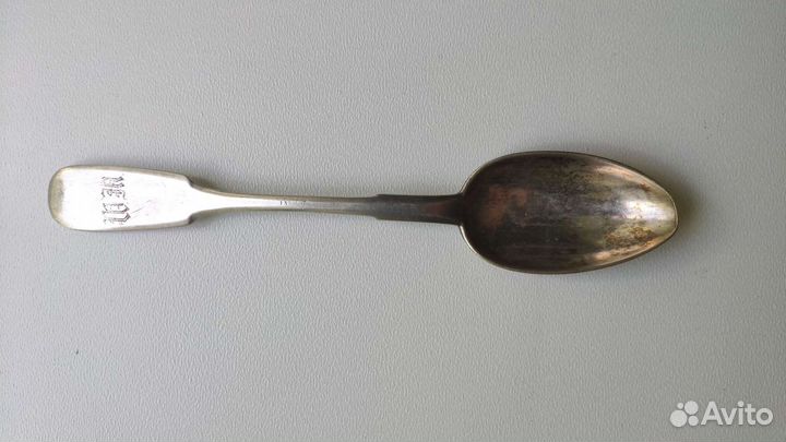 Антикварная серебряная ложка 84 проба