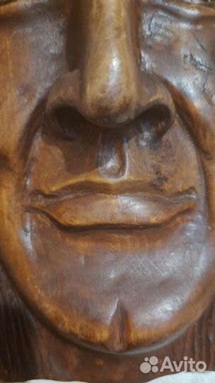 Маска вождя Ацтеков. Дерево