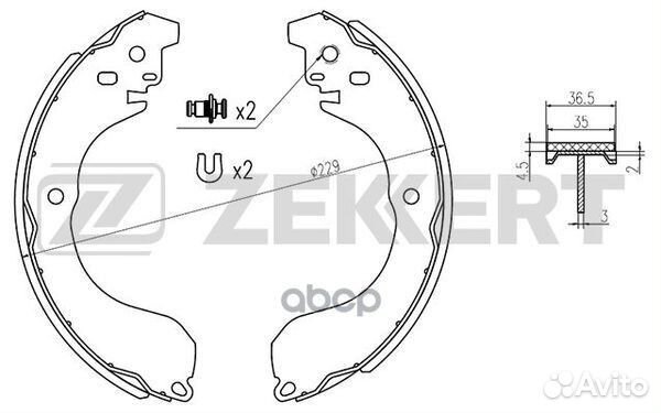 Колодки торм. бараб. задн. Chrysler Sebring (JS