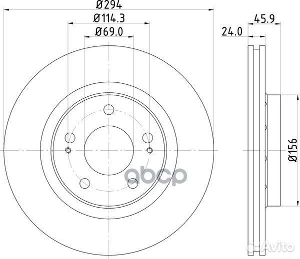 Диск тормозной перед ND3044K nisshinbo