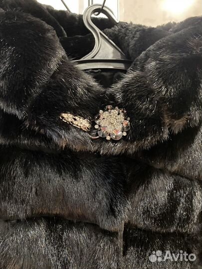 Шуба мутоновая с норкой 46