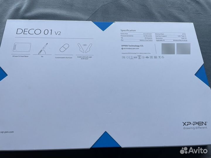 Графический планшет xp pen deco 01 v2