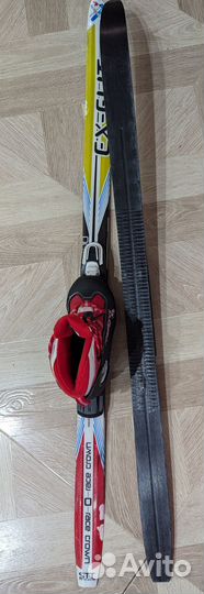 Лыжи детские 100 см, палки 90см