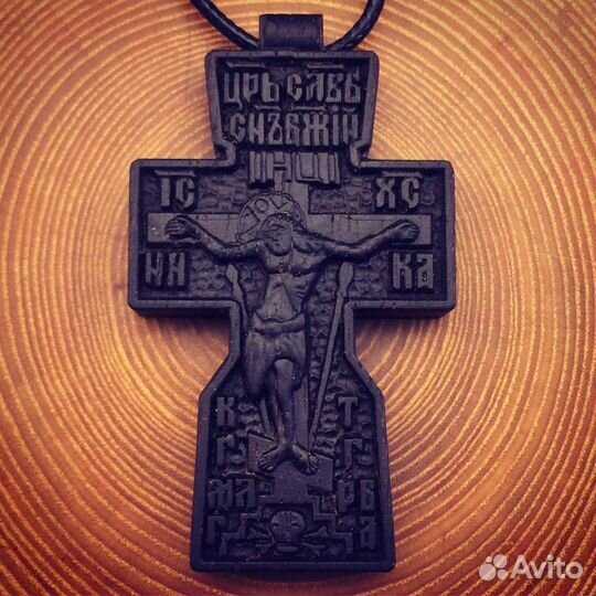 Крестик резной из Палисандра