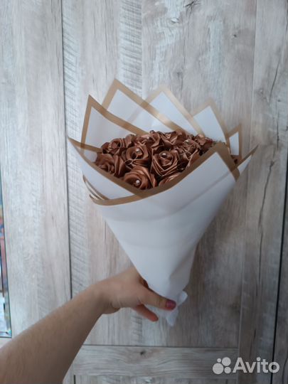 Букет роз из лент