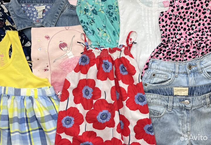 Пакет фирменных летних вещей для девочки 122-128