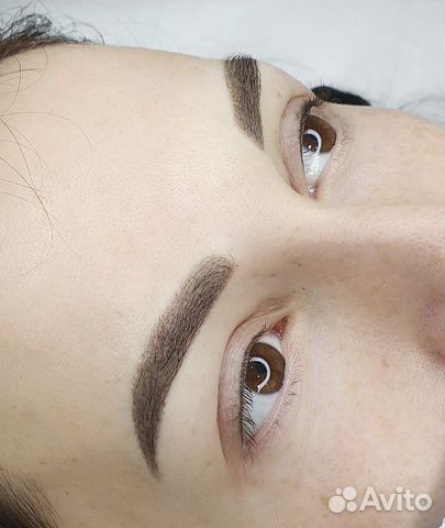 Перманентный макияж,пудровые брови