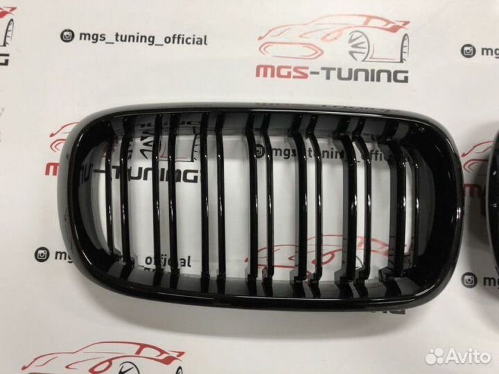 Ноздри в BMW Х5 f15 в стиле Х5 М черный глянец