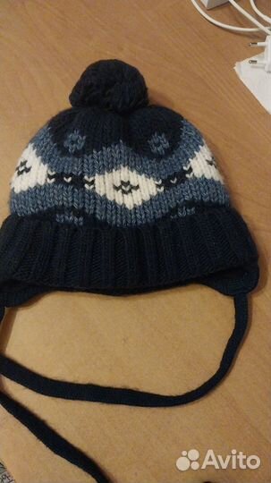 Шапка для мальчика зимняя 46-48