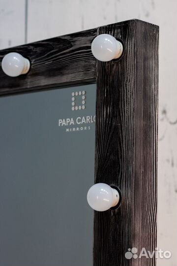 Гримерное зеркало с лампочками