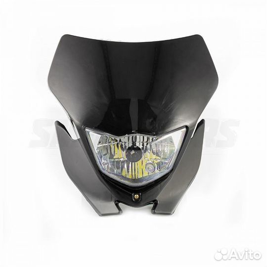 Фара с обтекателем kayo, (лампа LED) черная