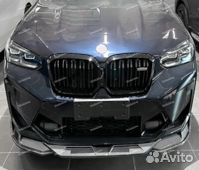 Губа передняя BMW X3M F97 X4M F98 LCI черная