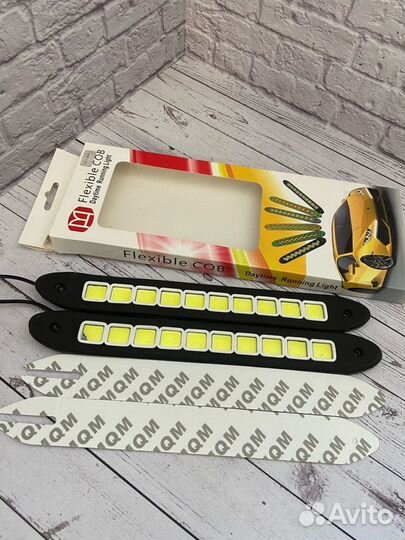 Дневные ходовые огни полоска квадратные диоды