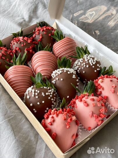 Клубника в шоколаде набор/в стакане