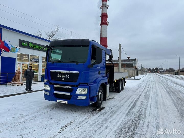 Бортовой грузовик MAN TGX 26.400 с КМУ DongYang, 2012