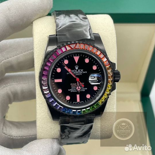 Rolex submariner Blanken Rainbow Circle