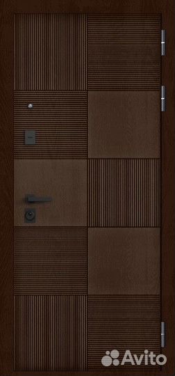 Дверь входная в квартиру с зеркалом