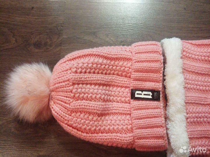 Комплект шапка и снуд для девочки