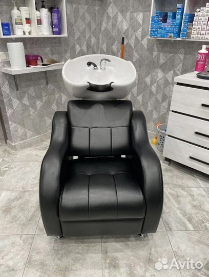 Парикмахерская мойка в черном цвете