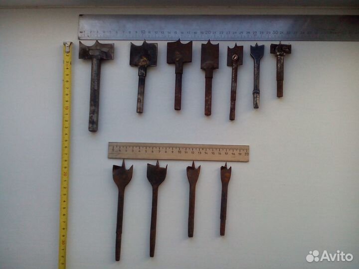 Сверла перьевые СССР, Набор 11 шт