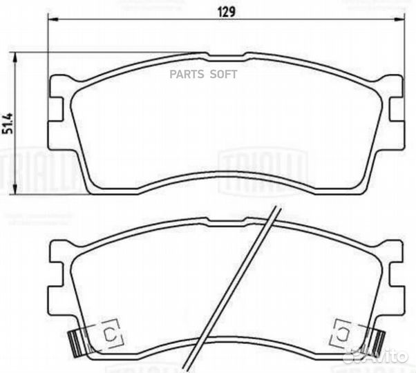 Колодки торм. для а/м Kia Rio (00) диск. перед. c 2002 г/в (керам.) (PF 073101CR) PRO