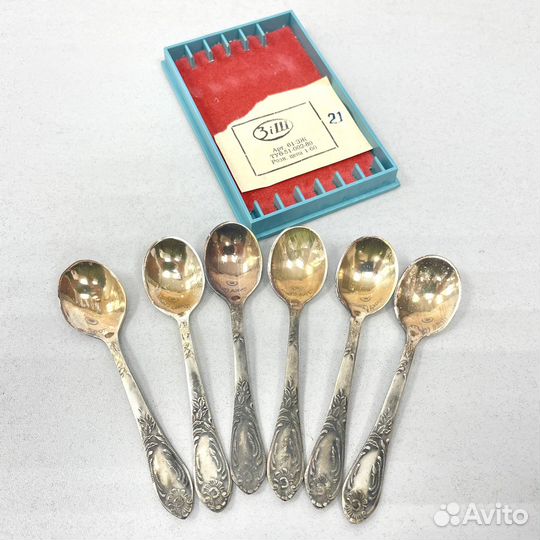 Набор кофейных ложек зlш мельхиор СССР