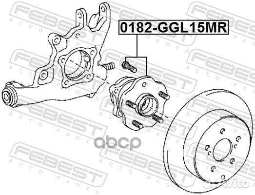 Ступица задняя 0182GGL15MR Febest