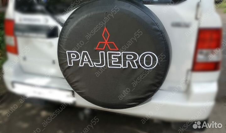 Чехол колпак на запаску Mitsubishi Pajero экокожа