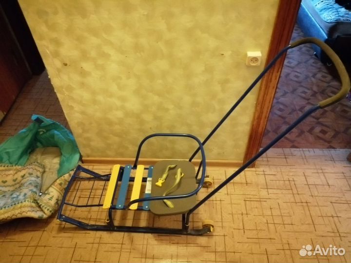 Детские санки коляска
