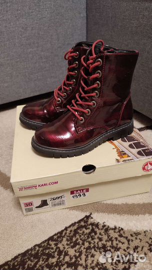 Ботинки осенние для девочки размер 30