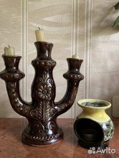 Винтажный подсвечник керамика СССР