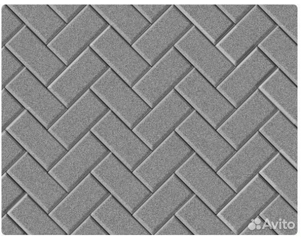 Тротуарная плитка 100х200х60 мм серая в наличии