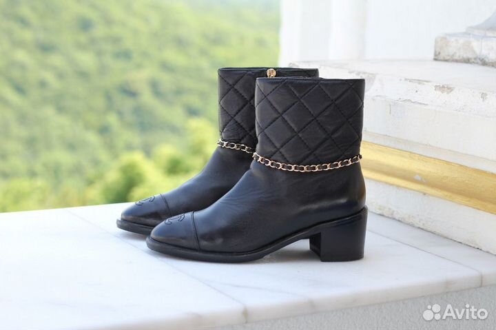 Ботильоны из натуральной кожи Chanel новые