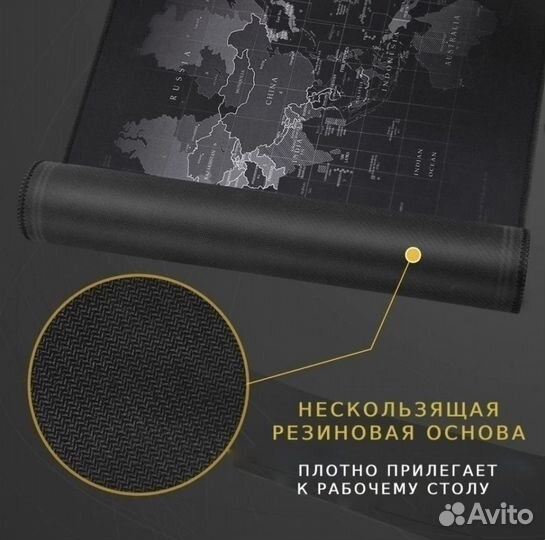 Компьютерный коврик для мыши карта мира