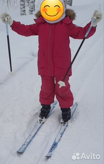 Ботинки,лыжи и палочки