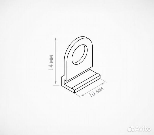 Петля для подвеш. пластикового профиля, прозрачный